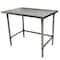 Bk Resources Stainless Steel Work Table With Open Base, Plastic Feet, 48"Wx30"D SVTOB-4830 - alternate 6